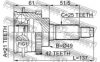 FEBEST 0710-018A42 Joint, drive shaft